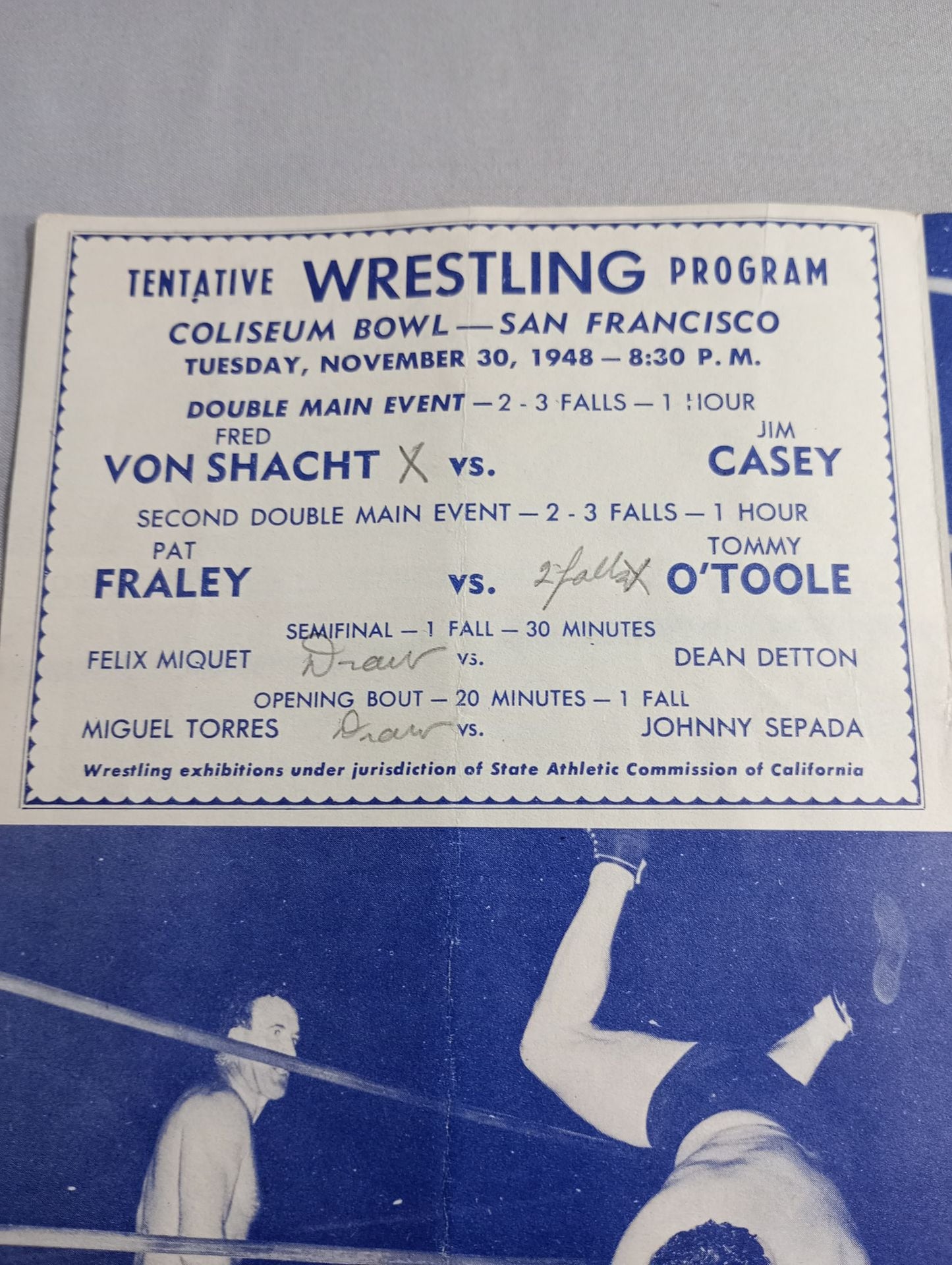 Coliseum WRESTLING NEWS(1948.11.30)