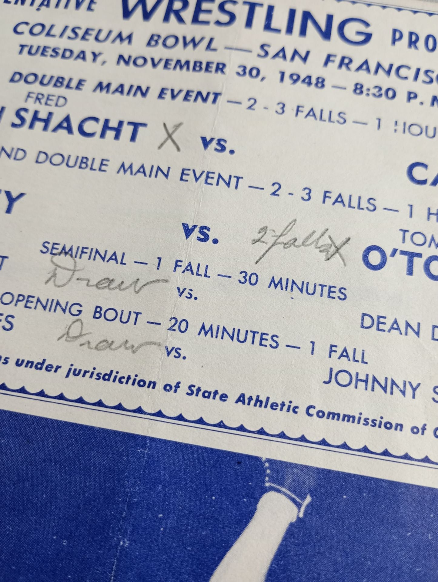 Coliseum WRESTLING NEWS(1948.11.30)