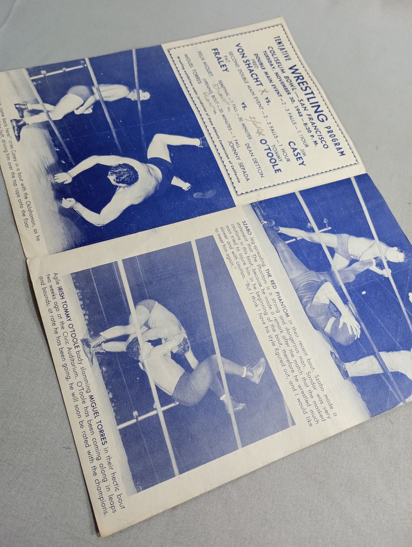 Coliseum WRESTLING NEWS(1948.11.30)