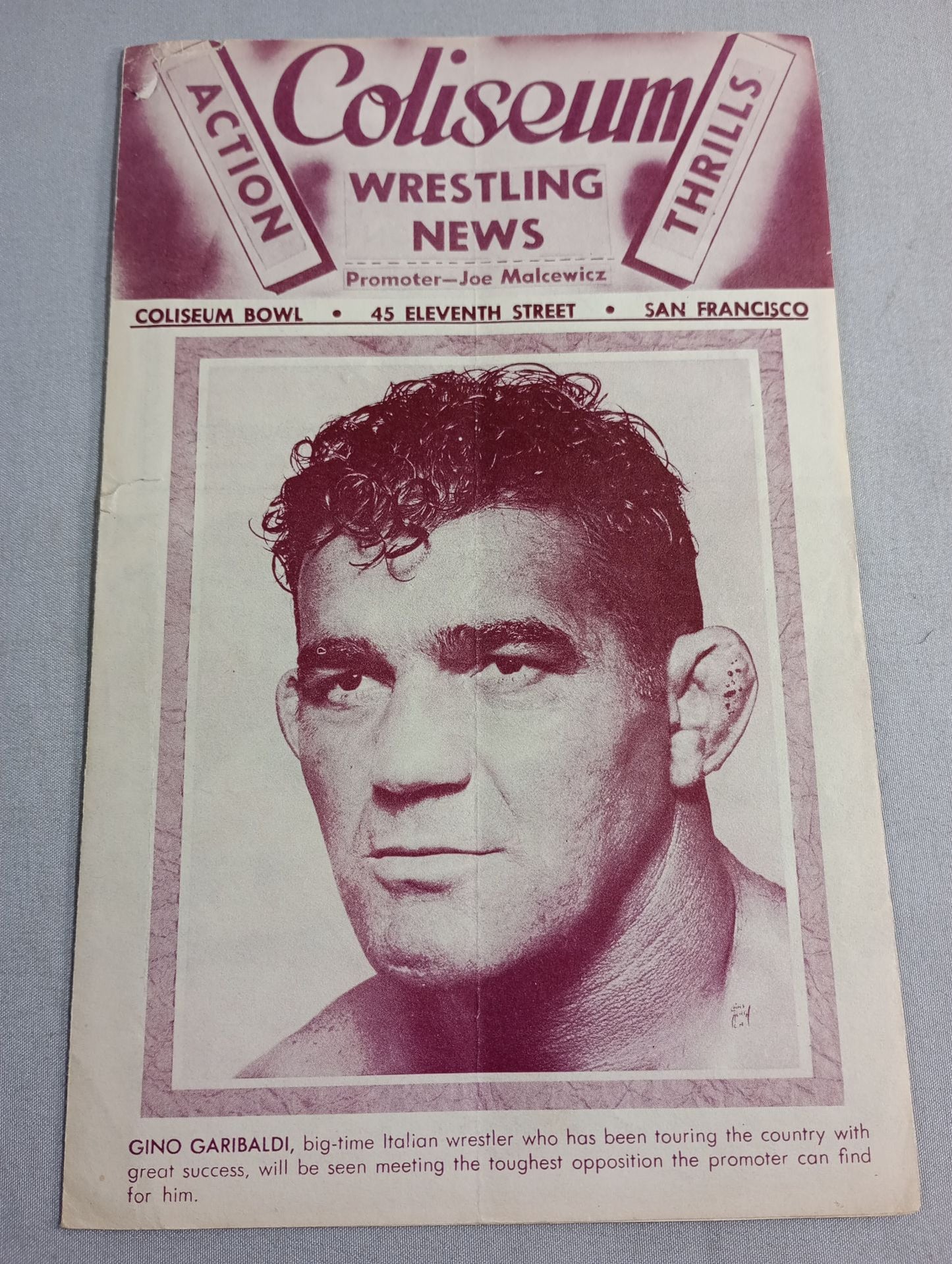 Coliseum WRESTLING NEWS(1948.12.7)