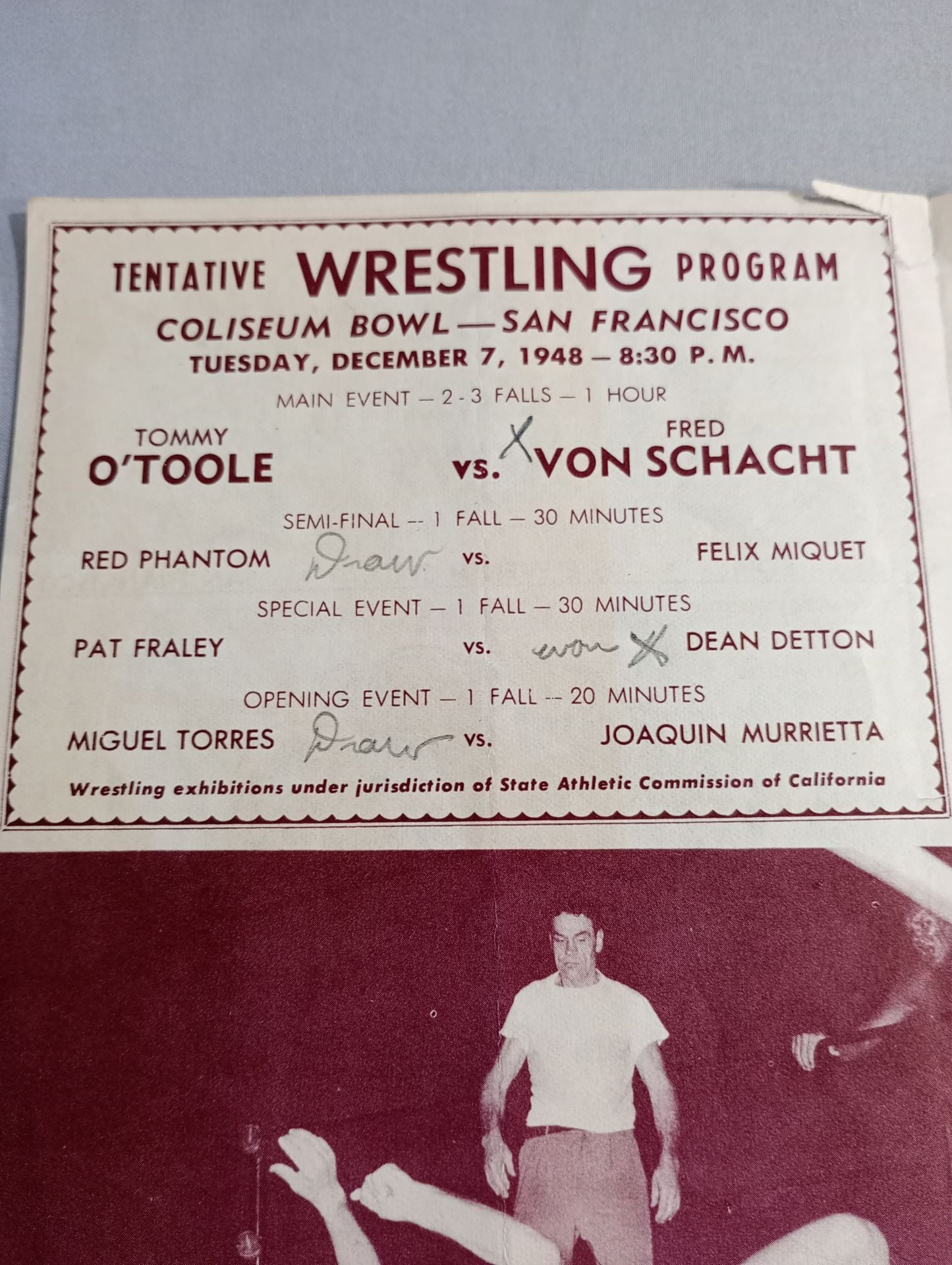 Coliseum WRESTLING NEWS(1948.12.7)