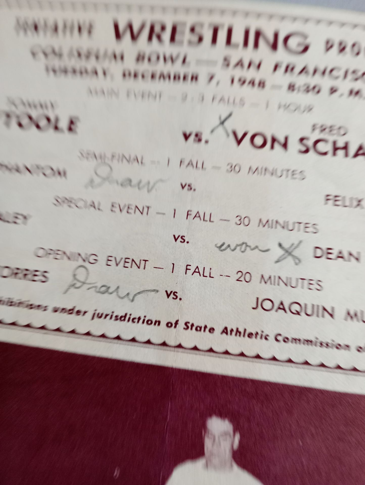 Coliseum WRESTLING NEWS(1948.12.7)