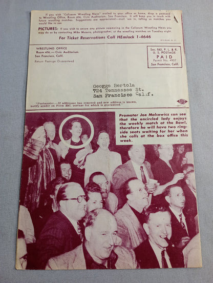 Coliseum WRESTLING NEWS(1948.12.7)