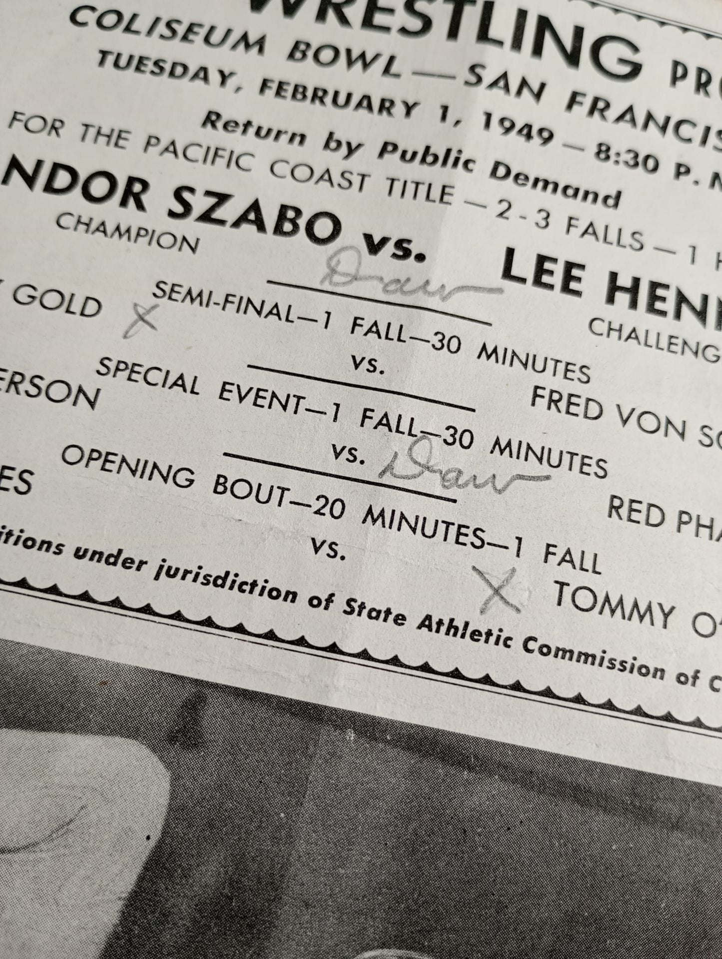 Coliseum WRESTLING NEWS(1949.2.1)