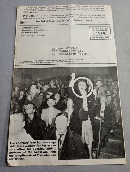 Coliseum WRESTLING NEWS(1949.2.1)