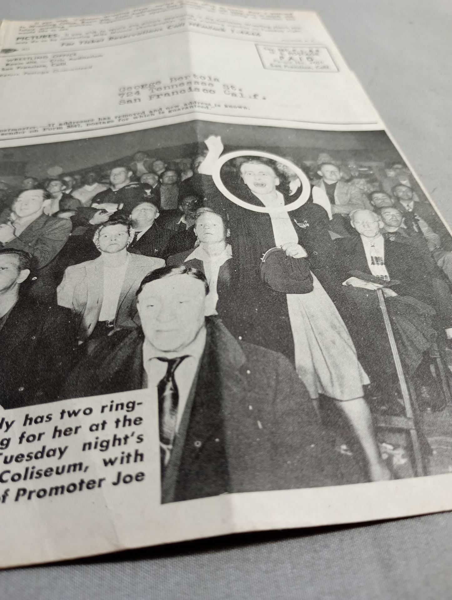 Coliseum WRESTLING NEWS(1949.2.1)