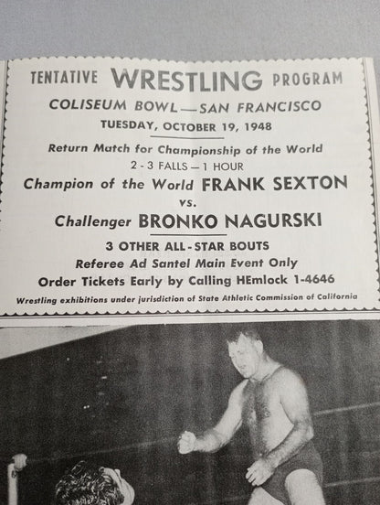 Coliseum WRESTLING NEWS(1948.10.19)