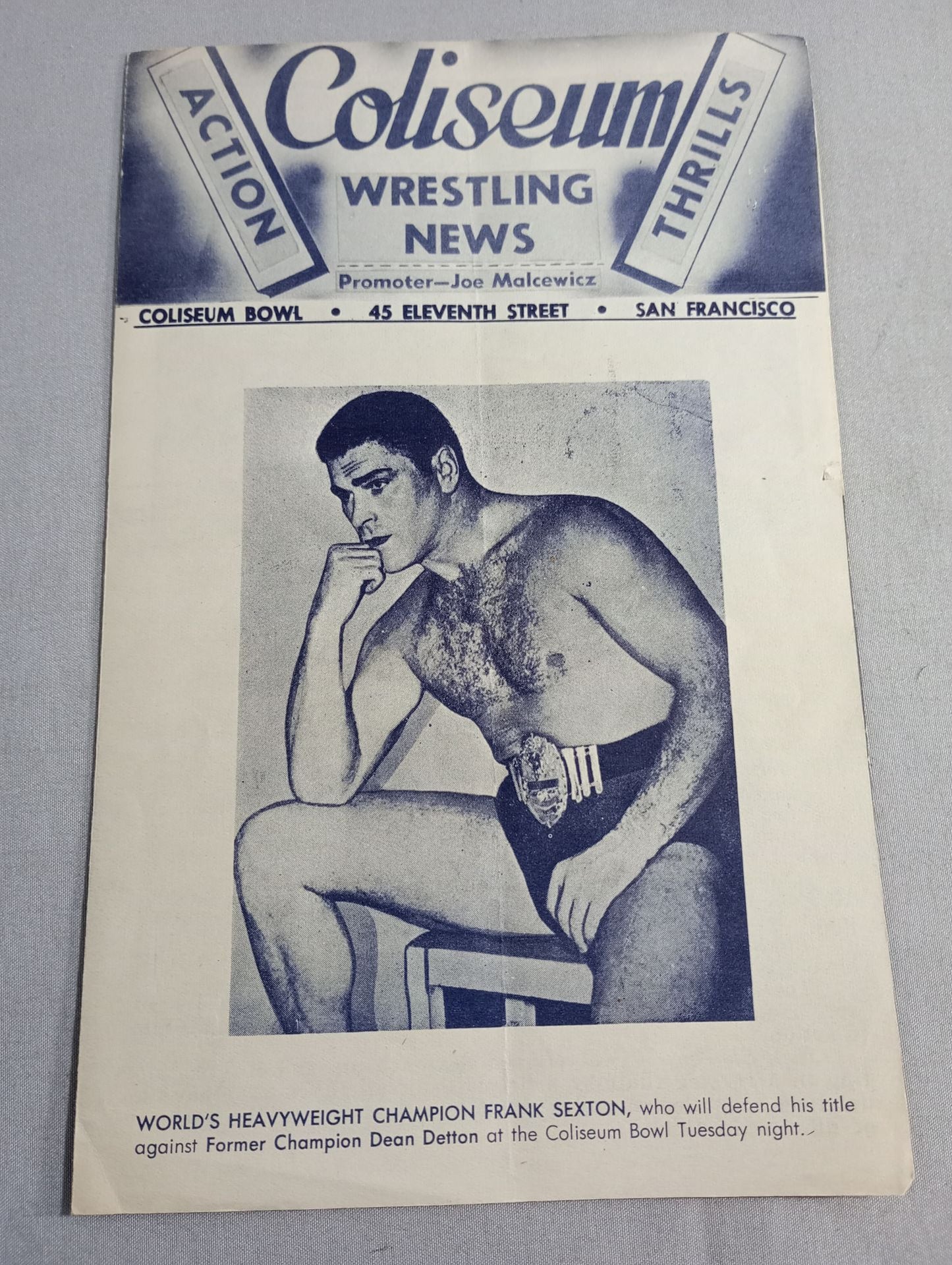 Coliseum WRESTLING NEWS(1948.10.12)