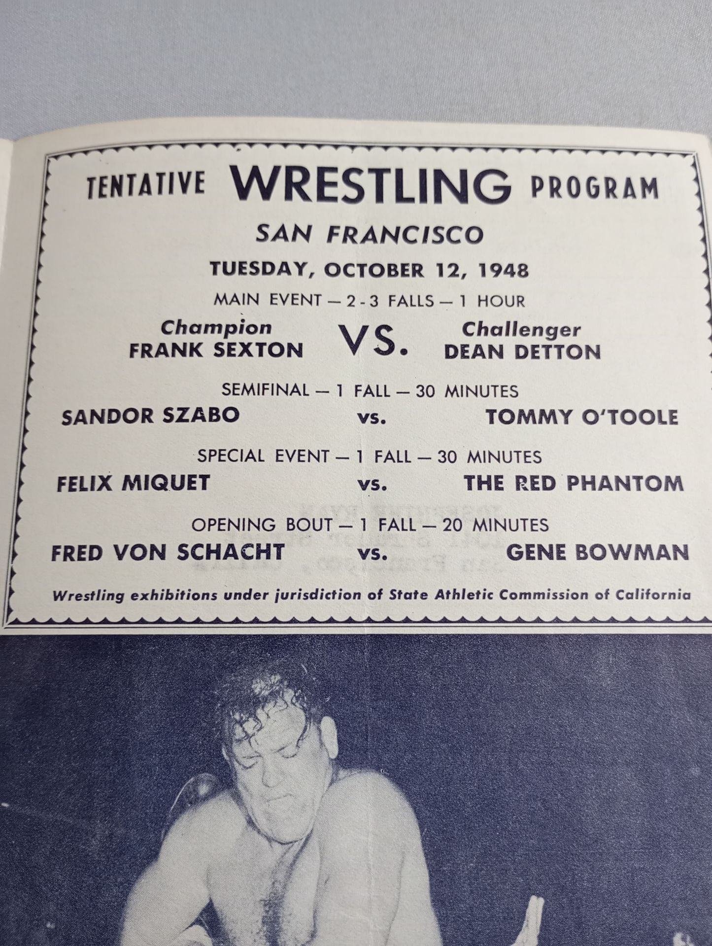 Coliseum WRESTLING NEWS(1948.10.12)