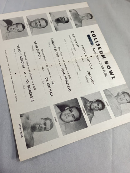 Coliseum WRESTLING NEWS(1948.4.20)