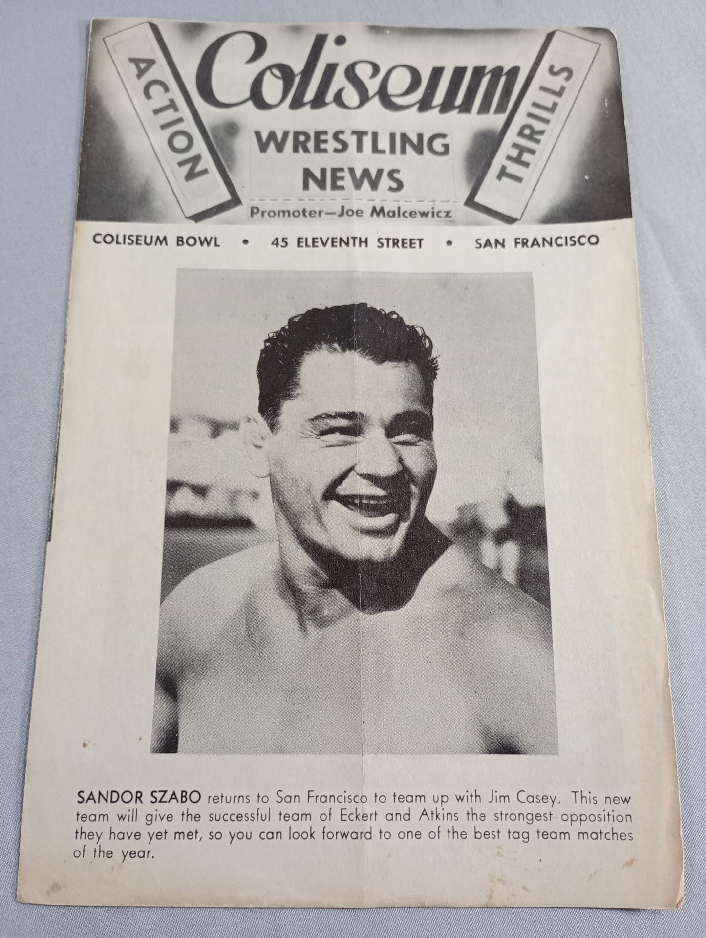 Coliseum WRESTLING NEWS(1948.3.30)