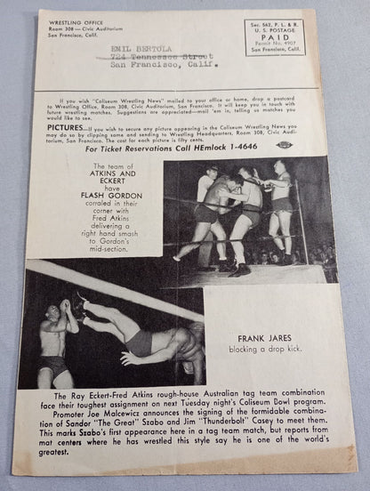 Coliseum WRESTLING NEWS(1948.3.30)