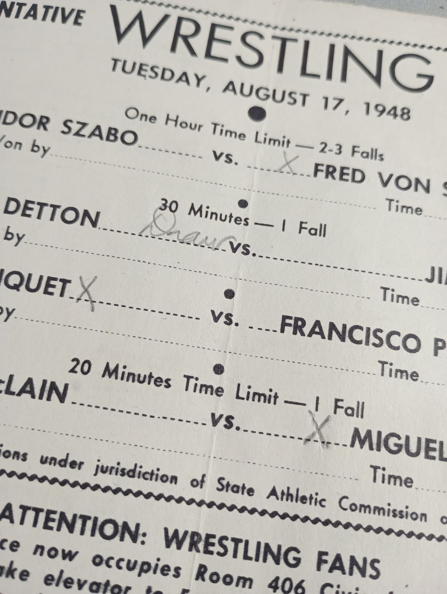 Coliseum WRESTLING NEWS(1948.8.17)