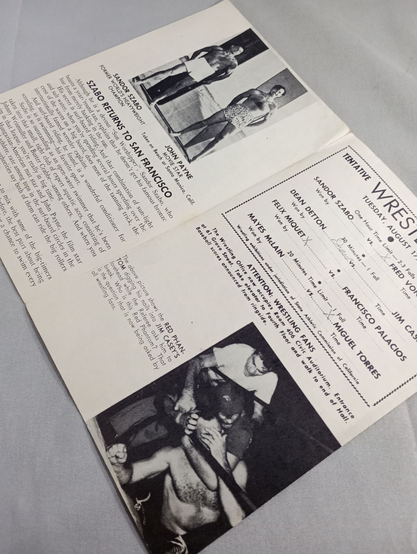 Coliseum WRESTLING NEWS(1948.8.17)