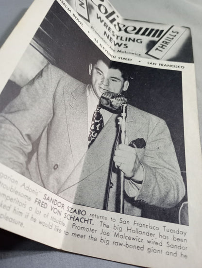 Coliseum WRESTLING NEWS(1948.8.17)