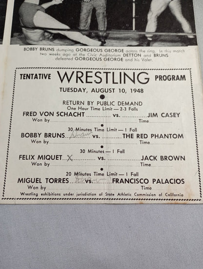 Coliseum WRESTLING NEWS(1948.8.10)