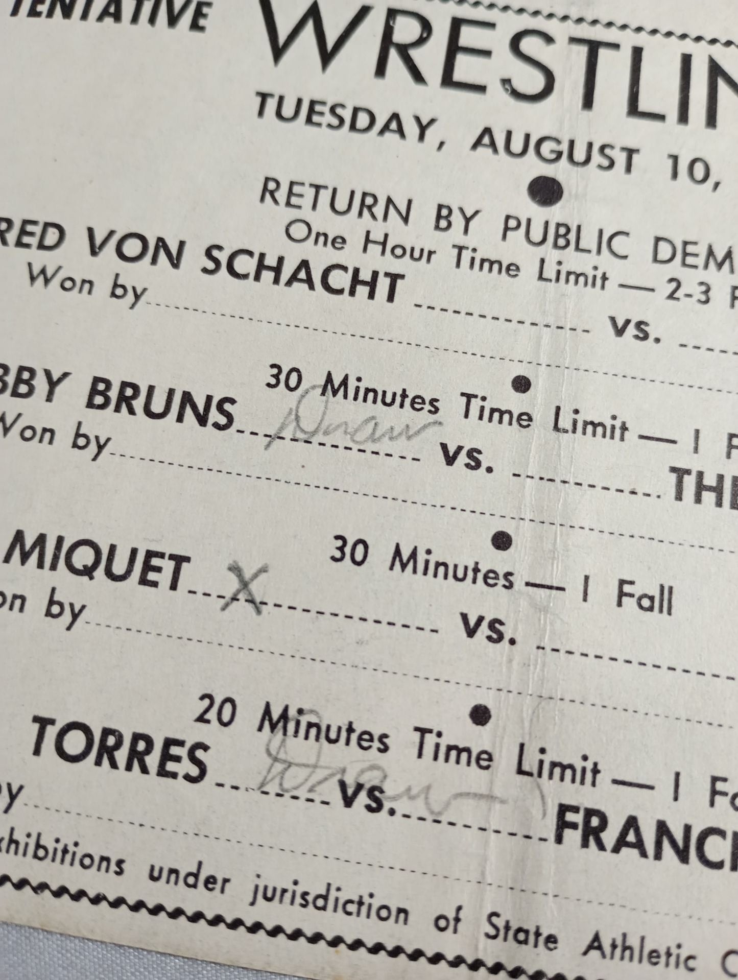 Coliseum WRESTLING NEWS(1948.8.10)