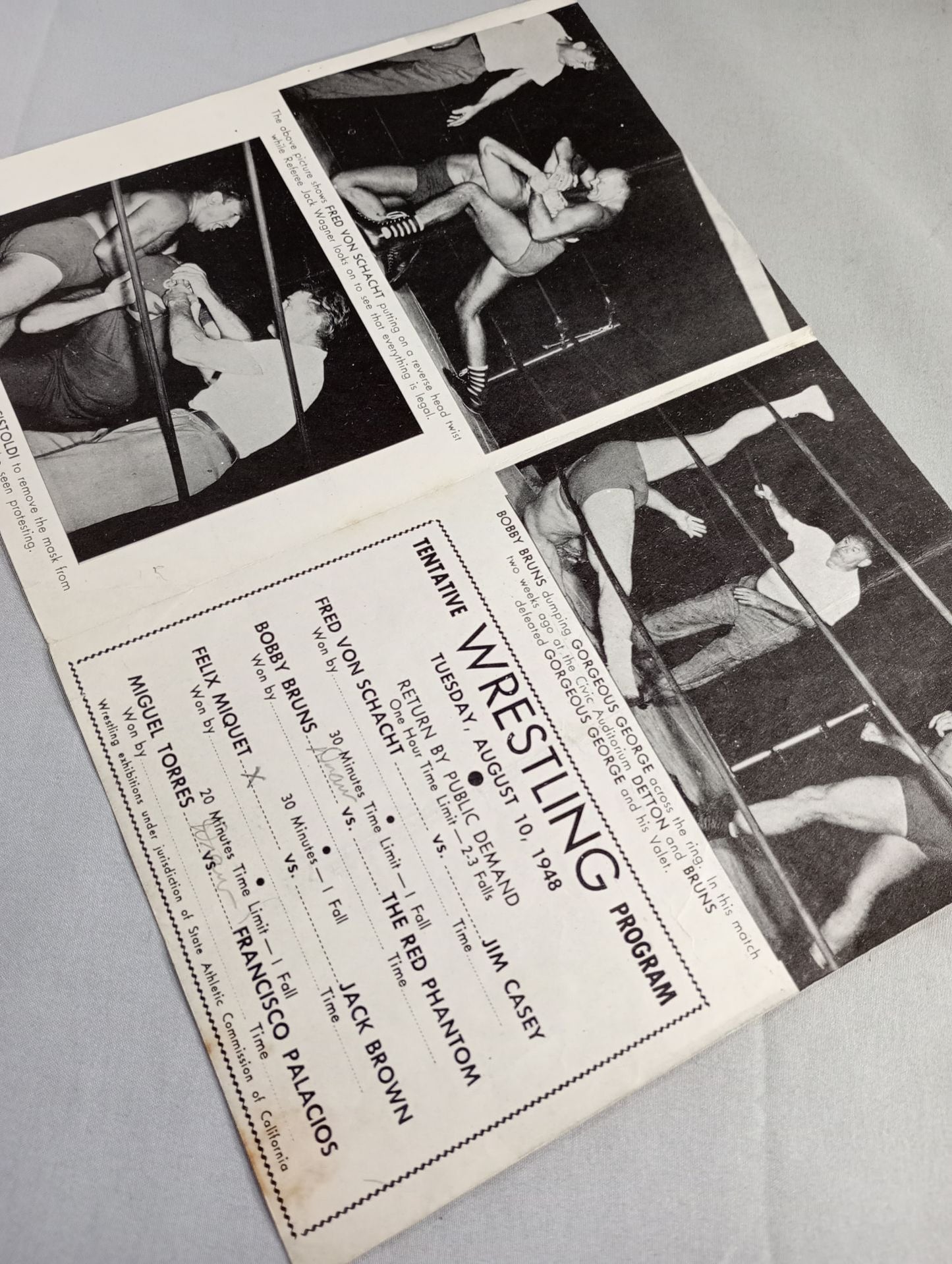 Coliseum WRESTLING NEWS(1948.8.10)