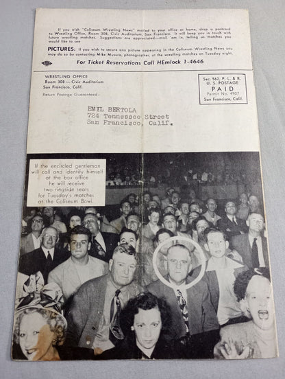 Coliseum WRESTLING NEWS(1948.8.10)