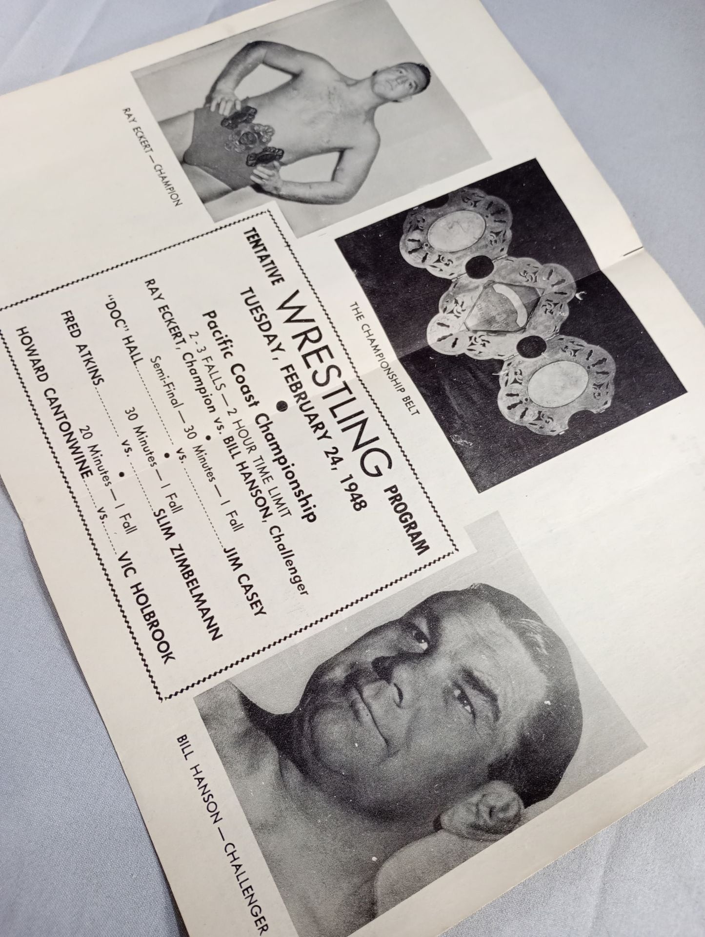 Coliseum WRESTLING NEWS(1948.2.24)