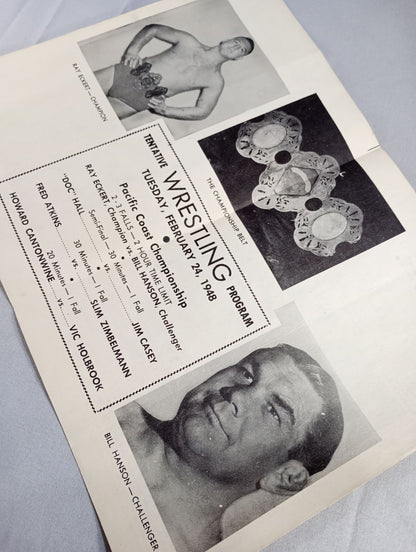 Coliseum WRESTLING NEWS(1948.2.24)