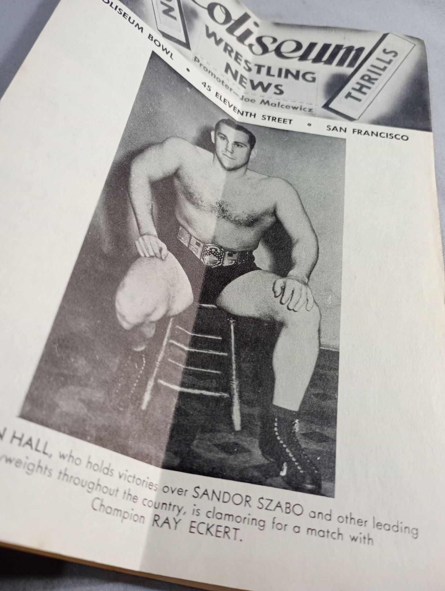 Coliseum WRESTLING NEWS(1948.2.24)