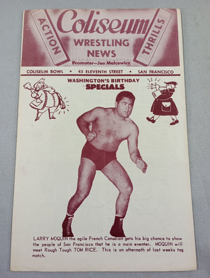 Coliseum WRESTLING NEWS(1950.2.21)