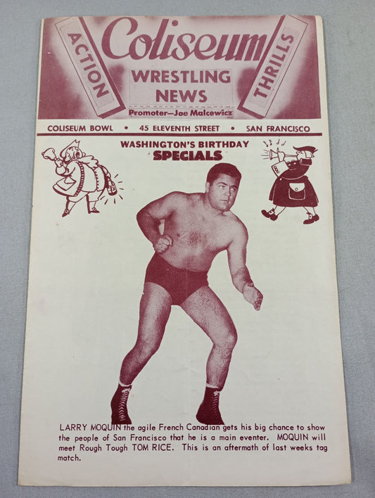 Coliseum WRESTLING NEWS(1950.2.21)