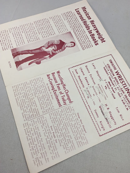 Coliseum WRESTLING NEWS(1950.2.21)