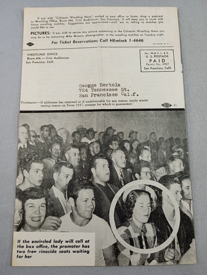 Coliseum WRESTLING NEWS(1949.9.20)