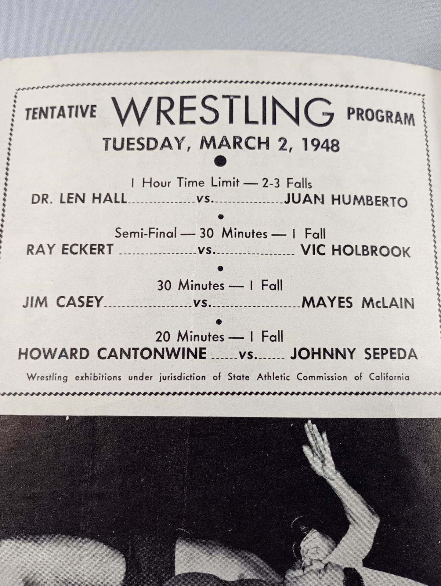 Coliseum WRESTLING NEWS(1948.3.2)