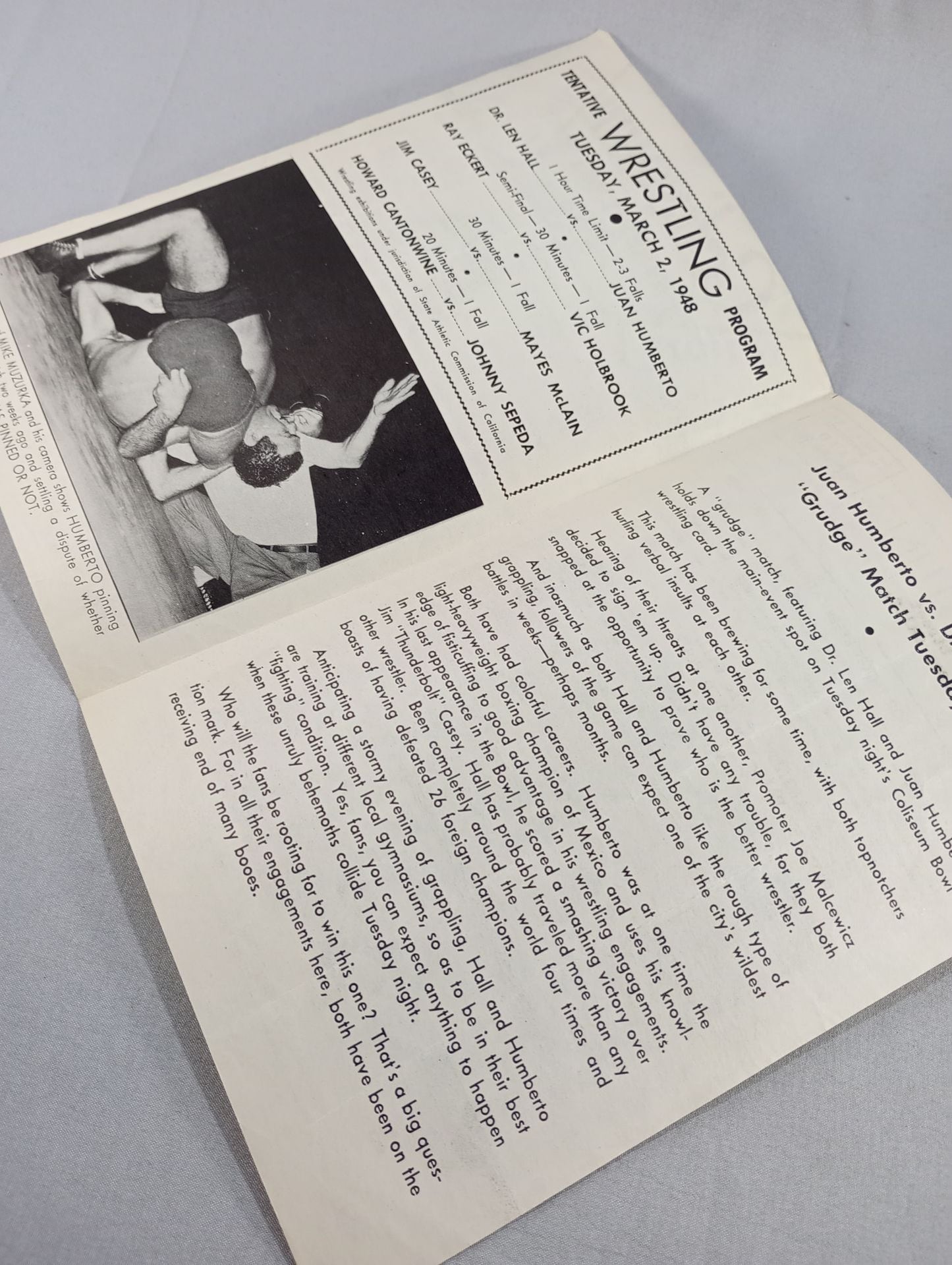 Coliseum WRESTLING NEWS(1948.3.2)