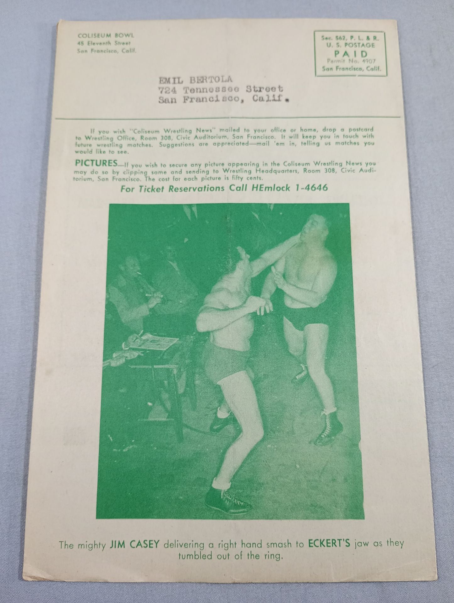 Coliseum WRESTLING NEWS(1948.3.16)