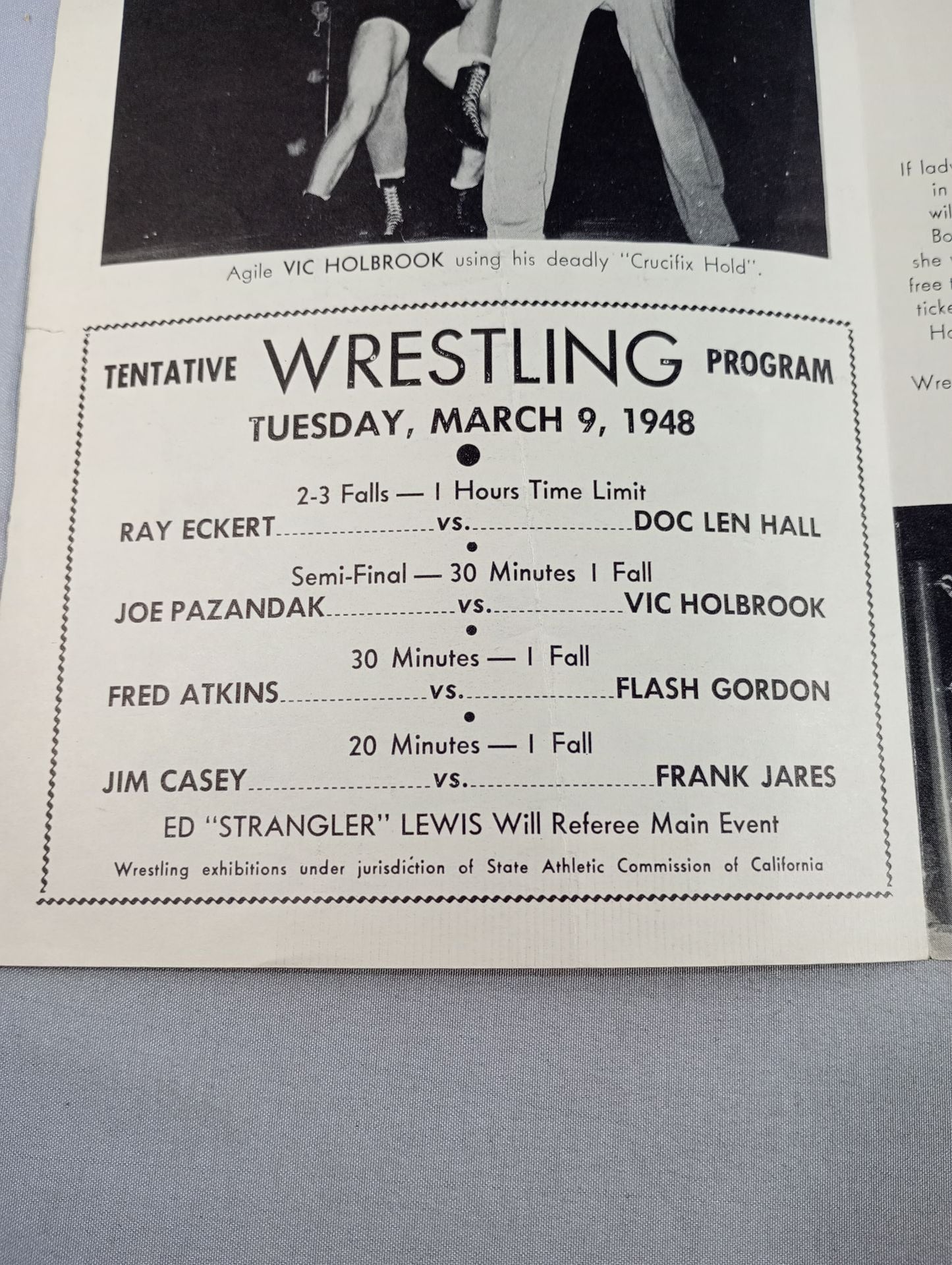 Coliseum WRESTLING NEWS(1948.3.9)