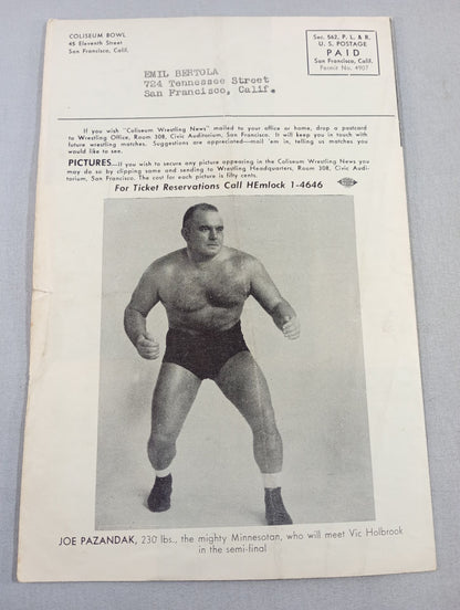 Coliseum WRESTLING NEWS(1948.3.9)