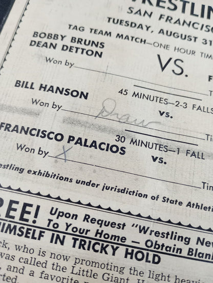 Coliseum WRESTLING NEWS(1948.8.31)