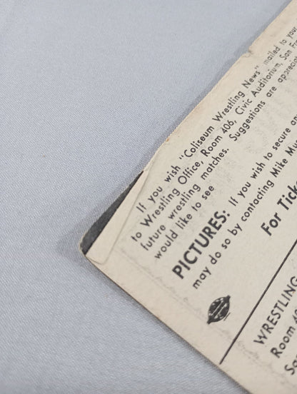 Coliseum WRESTLING NEWS(1948.8.31)