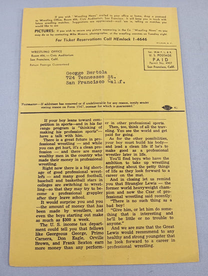 West Coast WRESTLING NEWS(1950.4.4)