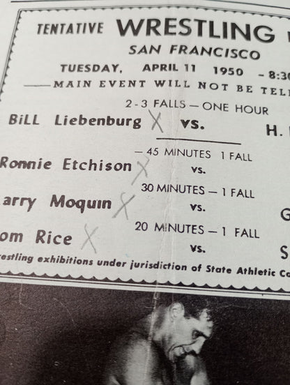 West Coast Wrestling  News (April 11, 1950)