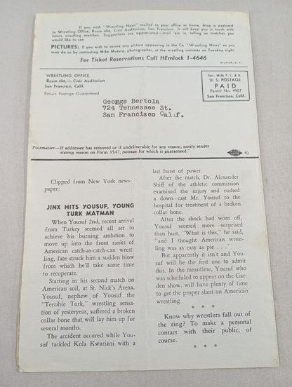 West Coast Wrestling  News (April 11, 1950)