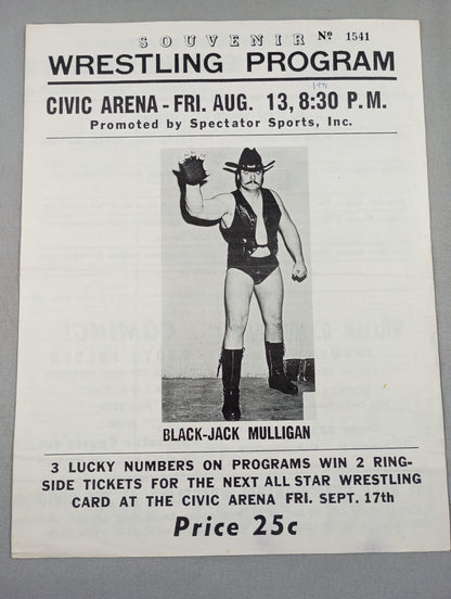 SOUVENIR WRESTLING PROGRAM No.1541