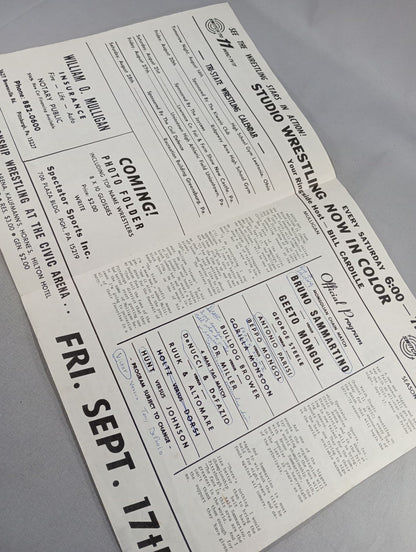 SOUVENIR WRESTLING PROGRAM No.1541