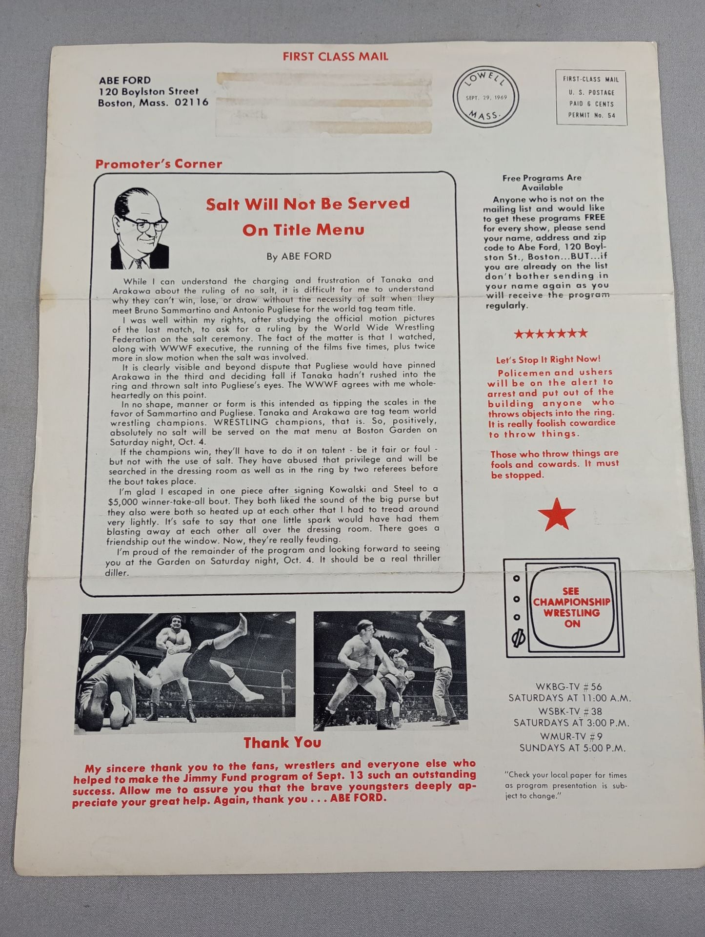 WWWF Wold Championship WRESTLING(1969.10.4)