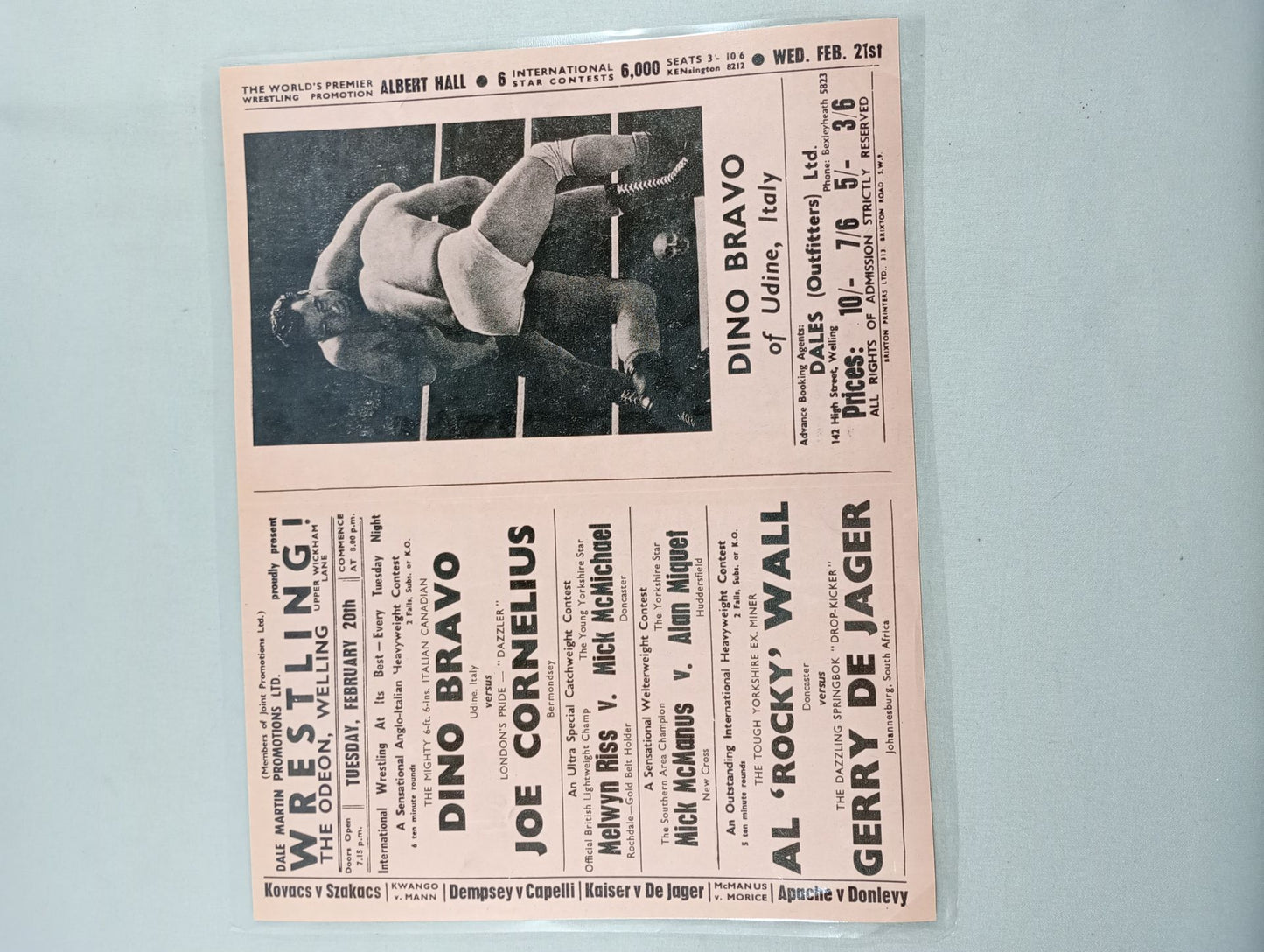 WRESTLING! THE ODEON