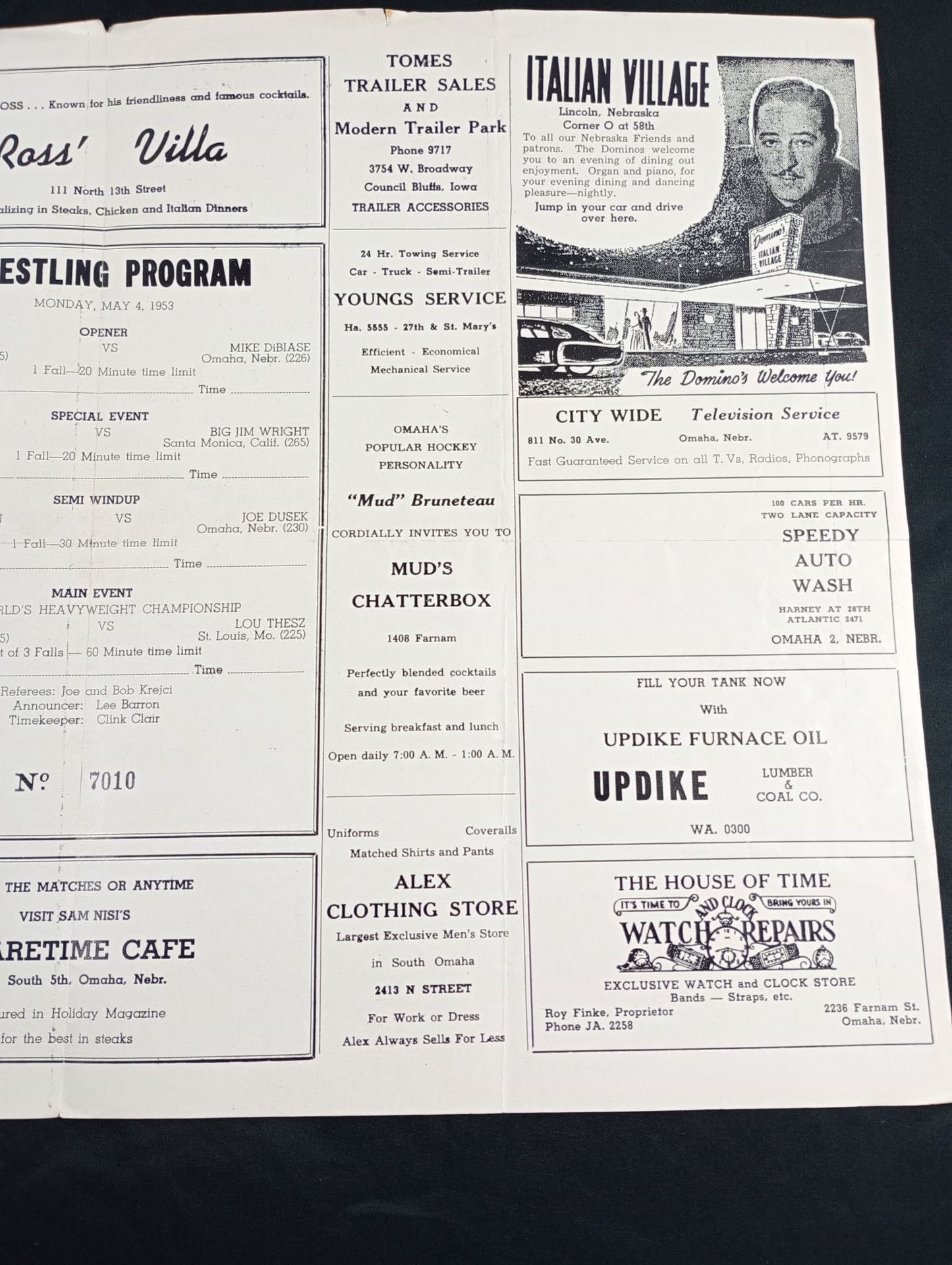 ★テーズvsシュミット NWA戦★ THE RING POST(1953.5.4)