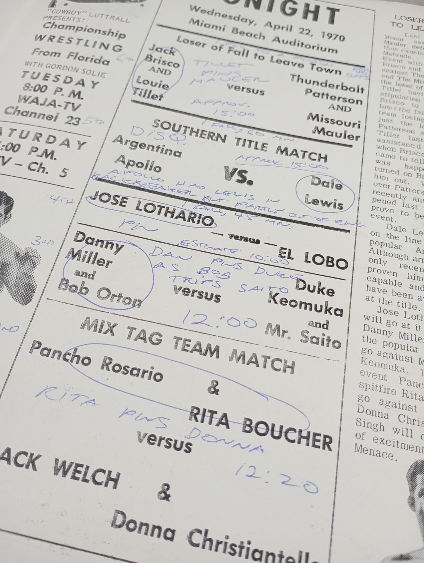 CHAMPIONSHIP WRESTLING ACTION Vol.2 No.16