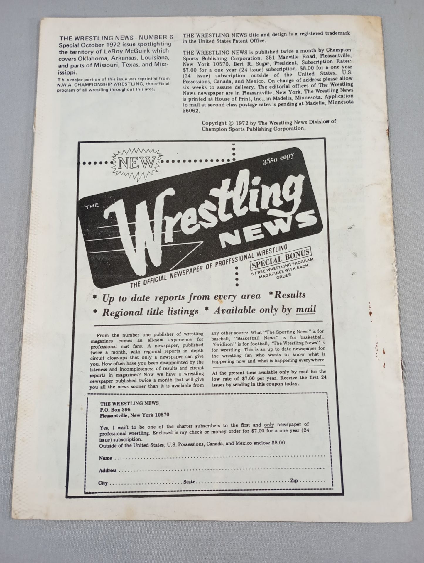 THE Wrestling NEWS NOMBER.6