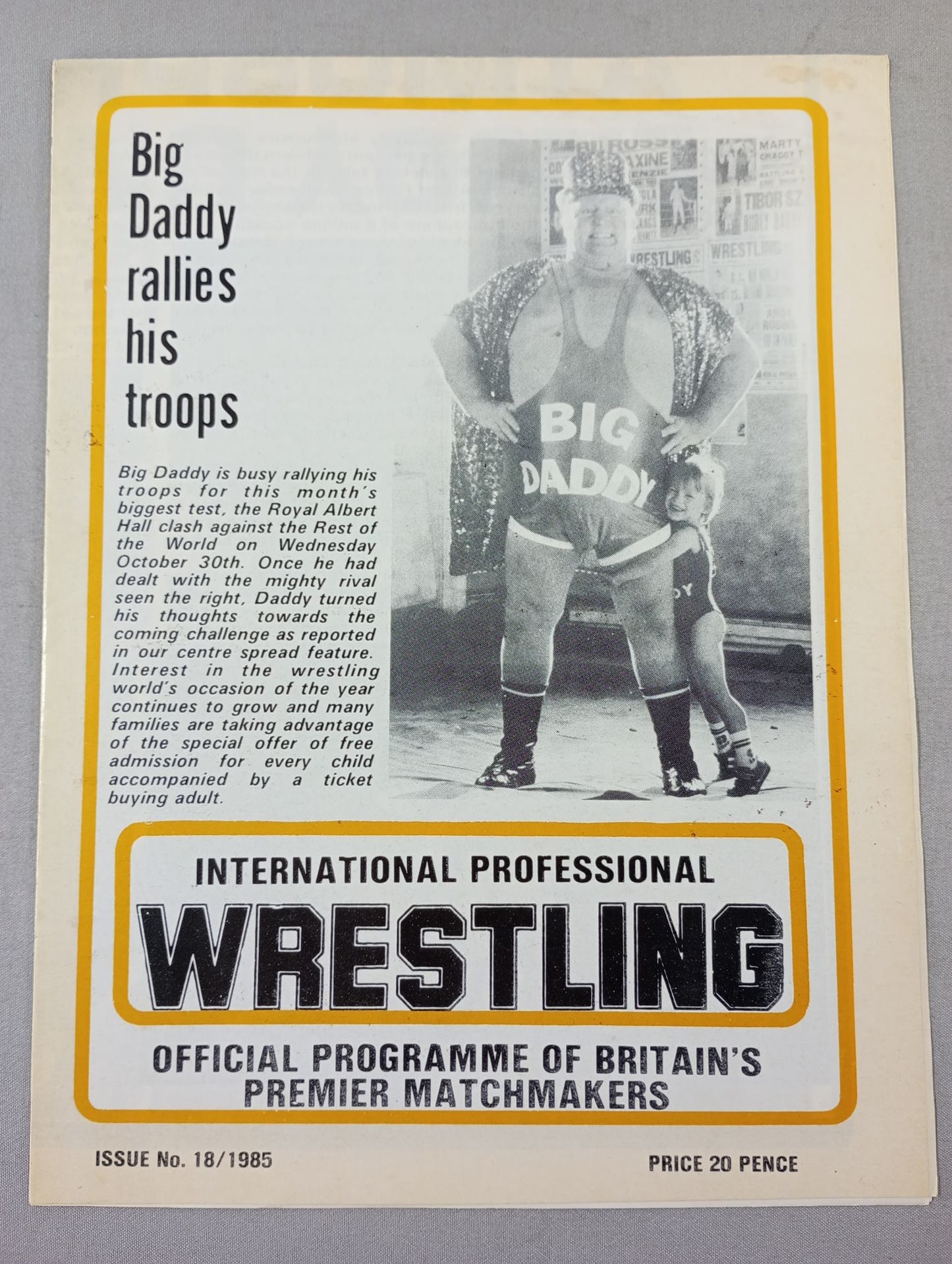 INTERNATIONAL PROFESSIONAL WRESTLING ISSUE No.18 / 1985