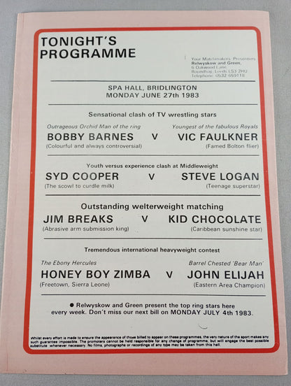 INTERNATIONAL PROFESSIONAL WRESTLING ISSUE No.11 / 1983