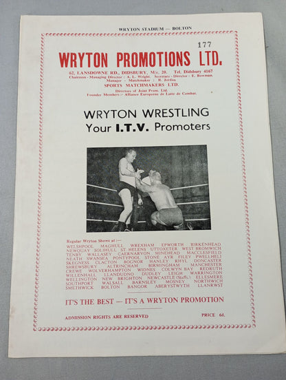 WRYTON PROMOTIONS LTD. (1966.8.19)